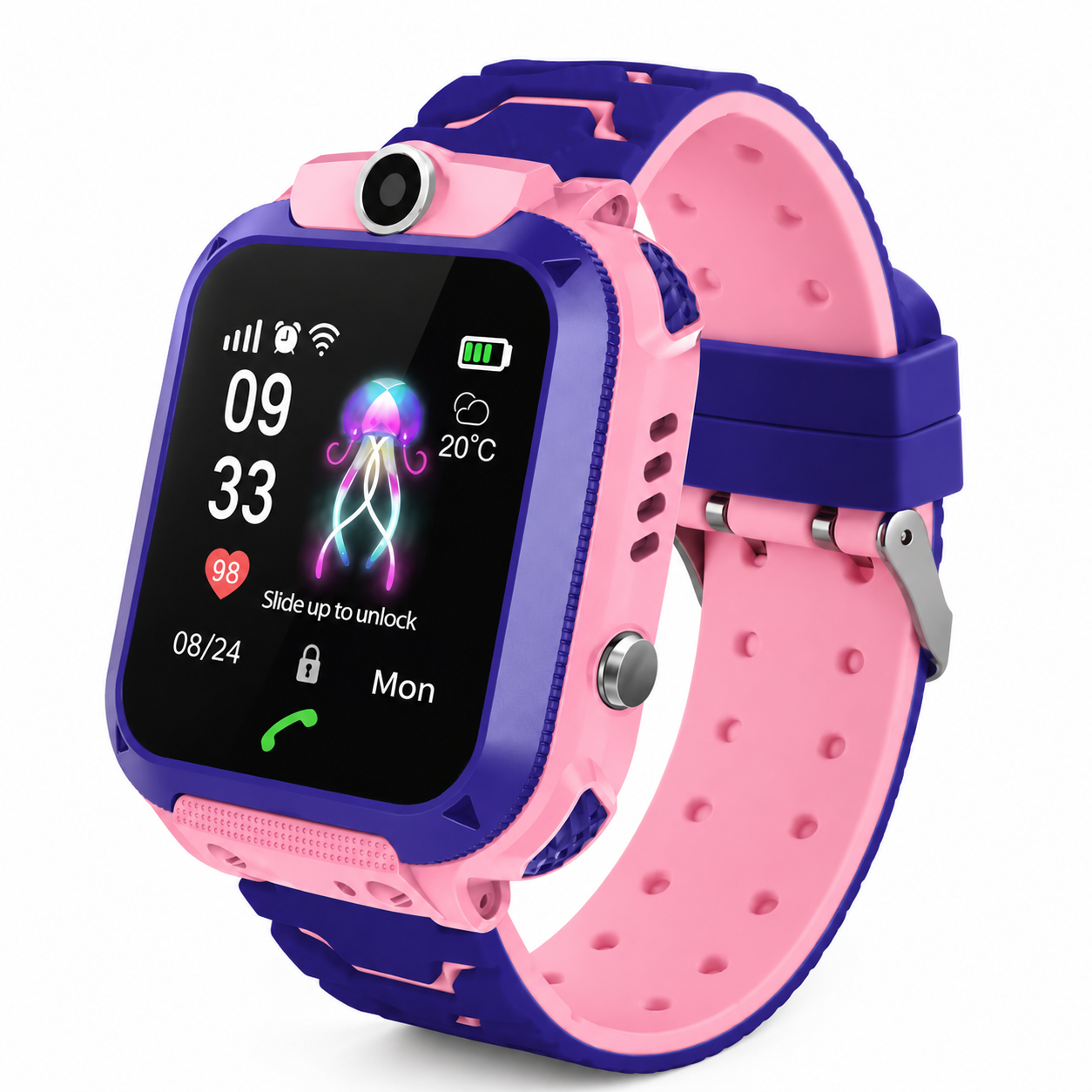 KivoOne GPS Watch - Pink & purple