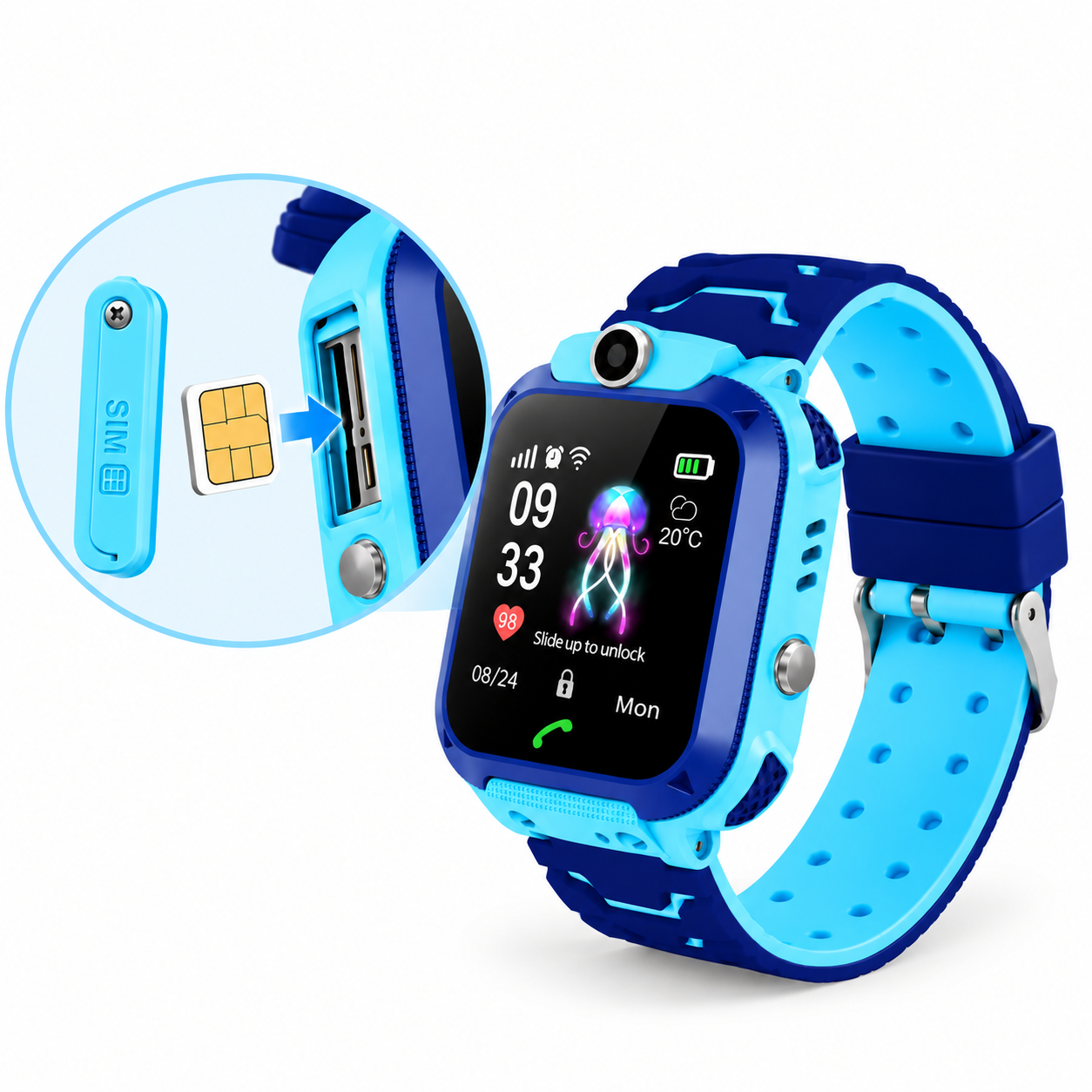 KivoOne GPS Watch - Blue