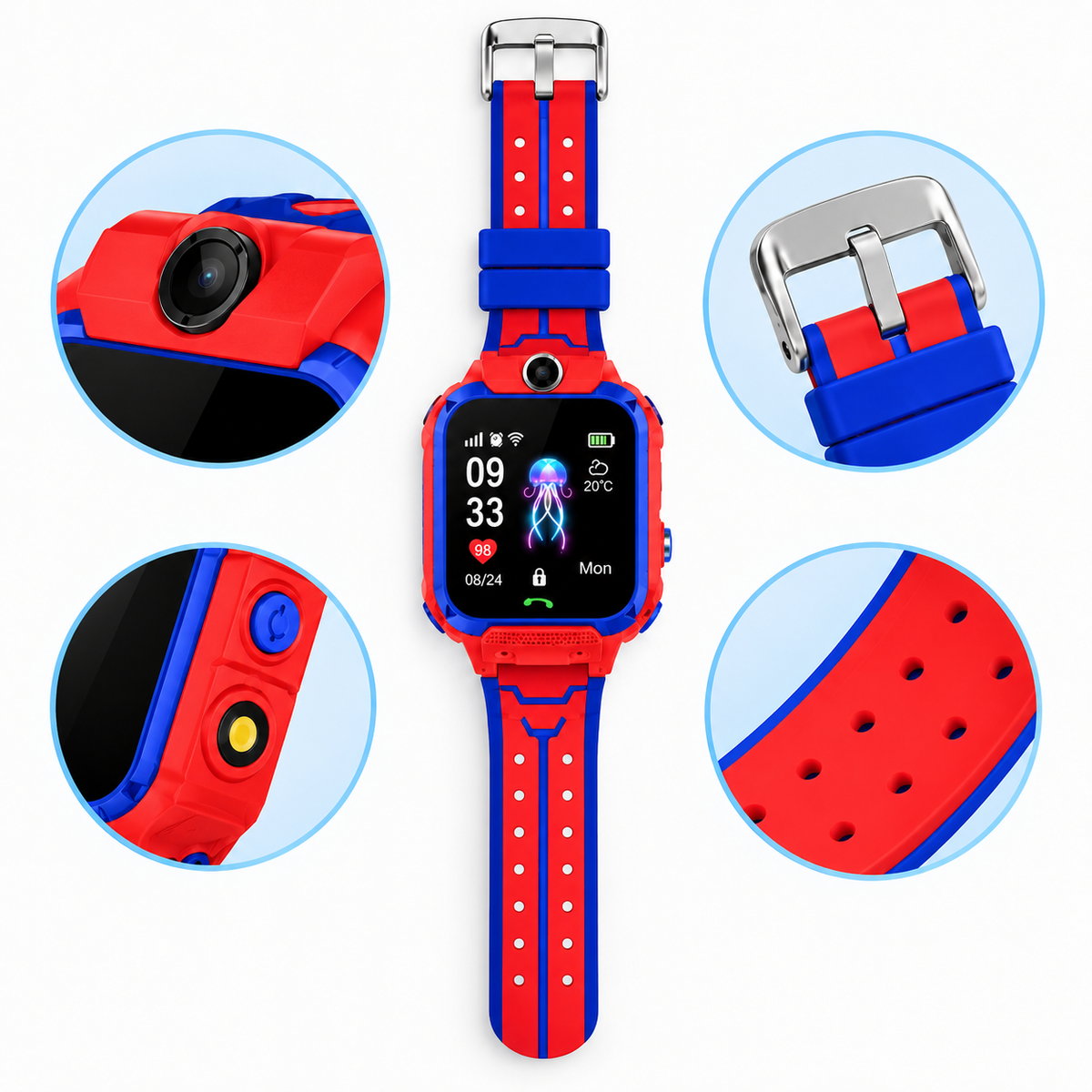 KivoOne GPS Watch - Red